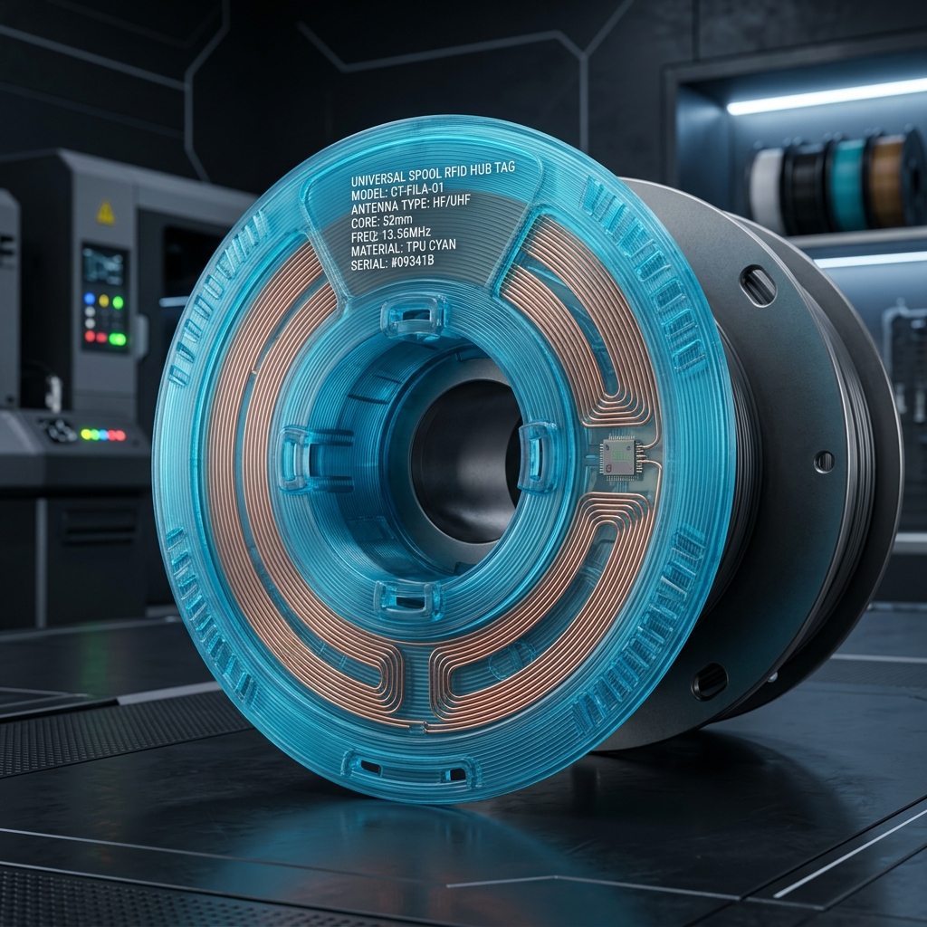 Universal 3D Spool RFID Hub Tag